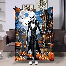 Плед плюшевий подарунковий 3D Halloween Jack 160х200 см