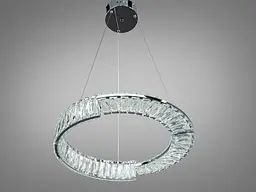 Підвісна LED люстра Diasha 561/500CH з кришталем, хром, 55 W, з пультом, освітлення 10-18 м2 - мініатюра 3