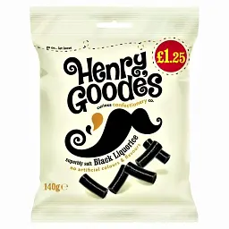 Лакричні цукерки Henry Goode's Superbly Soft Black Liquorice Bag 140г