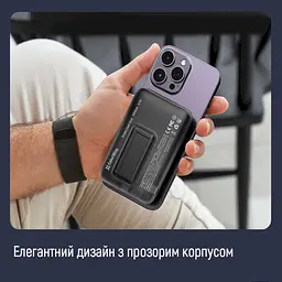 Повербанк ColorWay MagSafe 10000 mAh 22.5W Black (CW-PB100LPA3BK-WPDD) - мініатюра 9