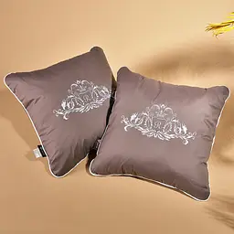 Подушка декоративна IDEIA 45х45 - Royal з вишивкою шоколад - мініатюра 4