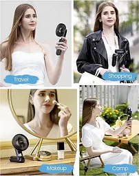 Портативний вентилятор EasyAcc F18 цифровий дисплей 5 швидкостей - мініатюра 6