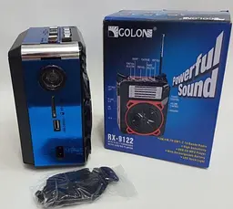 Радіоприймач GOLON RX 9122 USB SD 5 Вт із ліхтарем - мініатюра 7