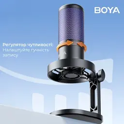 Мікрофон Boya K3-02 RGB Type-C/3,5 мм Black (BOYA K3-02) - мініатюра 8