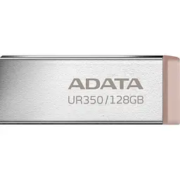 USB флеш накопичувач ADATA 128GB UR350 Silver/Beige USB 3.2 (UR350-128G-RSR/BG) - мініатюра 1