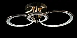 Люстра стельова LED Splendid Ray LT98120/1+1+1, 120W, золото, білий, сучасний стиль з пультом, димер - мініатюра 2