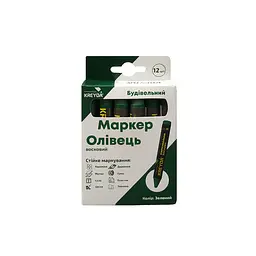 Маркер для розмітки - Універсальна крейда воскова, зелений, 12шт. CW606116 - мініатюра 2