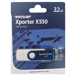 Флеш-накопичувач Patriot USB 3.2 Gen 1 Xporter X550 32GB Type-A+C - мініатюра 2