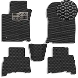 Килимки в салон EVA для Toyota Prado 150 2010-2021 (Металевий підп'ятник) Чорні 5 шт