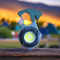 Ліхтар W5143-COB white+yellow+red multitool Li-Ion магніт карабін викрутка ЗП Type-C Зелений - мініатюра 2