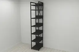 Шафа Гардероб Уні секція 4 серії Конект Ferrum-decor 220x40x50см Чорний метал ДСП Венге Магія 32 мм (FRD-104548) - мініатюра 2