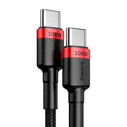 PD кабель Baseus Cafule PD2.0 100W Type-C For Type-C cable (20V 5A)2m червоний+чорний CATKLF-AL91 - мініатюра 3