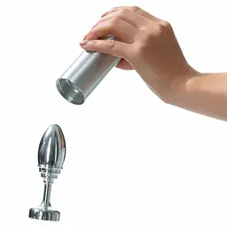 Анальна пробка Doxy Ribbed Butt Plug 11 см (сріблястий) - мініатюра 8