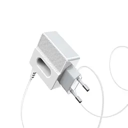 Зарядний адаптер Hoco C75 Imperious DC5V 2.4 A EU штекер подвійний USB вихід - мініатюра 5