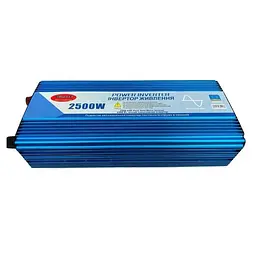 Перетворювач постійного струму Power Inverter Wimpex авто інвертор 12В-220В WX-2510 2500W Синій - мініатюра 2