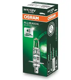 Автолампа галогенна Osram AllSeason Super H1 55W 12V 1 шт (64150ALS)