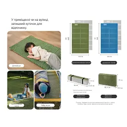 Туристичний килимок Naturehike CNK2450WS044 подвійний 200x120х1,8см синій (6927595791097) - мініатюра 9