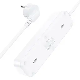 Мережевий фільтр Hoco NS2 3-position Extension Cord Socket + 3 USB White [765178] [79461] - мініатюра 2