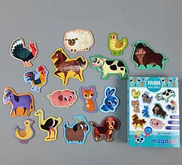 Магнітна гра Vladi Toys ML4031-10 EN "Magdum", "Funny Farm" набір дитячих магнітів ферма