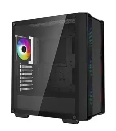 Корпус Deepcool CC560 ARGB V2, Black, без БЖ, Mid Tower, ATX / Micro ATX / Mini ITX, 1xUSB 3.0 / 1xUSB 2.0, макс. CPU - 165 мм / GPU - 370 мм, 4x120 мм ARGB, бічна панель із загартованого скла (R-CC560-BKNAA0-G-2) - мініатюра 2