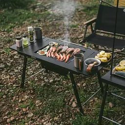 Стіл для барбекю Naturehike CNK2350CF018 сталевий Чорний - мініатюра 6
