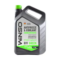 Антифриз Winso Antifreeze & Coolant Green зелений концентрат G11, 5 кг (881010) - мініатюра 2