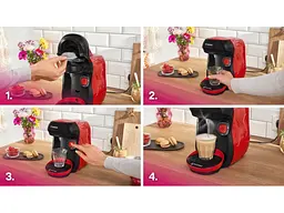 Капсульна кавоварка еспресо Bosch Tassimo Happy friendly red TAS103E - мініатюра 8