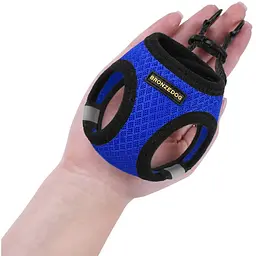Шлея для собак Bronzedog Mesh Vest, розмір 4XS, 20х24 см, синя - мініатюра 3