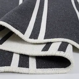 Килим Lotus Home - Infinity Stripe антрацит двосторонній 80x150 - мініатюра 4