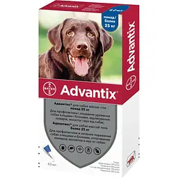 Краплі Elanco (Bayer) Advantix від бліх і кліщів для собак від 25 до 40 кг 4 мл 1 піпетка - мініатюра 2