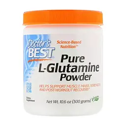 Амінокислота Doctor's Best Глютамин в порошку, L-Glutamine Powder, 300 гр. (DRB-00491)