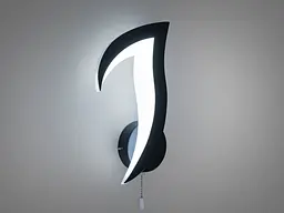 Світлодіодний настінний світильник, 13 Вт, чорний - мініатюра 3