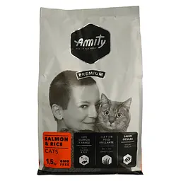 Сухий корм для котів Amity Salmon&Rice повсякденний з лососем та рисом 1.5 кг - мініатюра 2