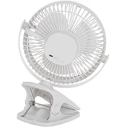 Вентилятор AdlerAD 7342 white настільний/ акумуляторний/ 5Вт/ D=15.5см/ USB-C/ білий (AD7342W)