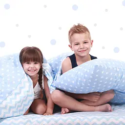 Простирадло Cosas полуторне 155х240 light blue zigzag, блакитний (Зиг_голуб_2) - мініатюра 3