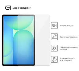 Захисне скло для планшета Samsung Galaxy Tab S10 FE+ (SM-X620/X626), Glass.CR, загартоване скло 9H, 2.5D, повне проклеювання, з олеофобним покриттям, проста установка та сумісність з чохлами всіх типів (Case friendly), ArmorStandart (ARM85349) - мініатюра 2