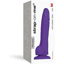 Реалістичний фалоімітатор Strap-On-Me Soft Realistic Dildo Violet - Size M - мініатюра 3