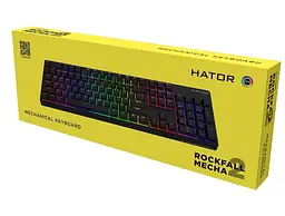 Клавіатура ігрова механічна Hator HTK710 Rockfall 2 orange Mecha Black - мініатюра 6