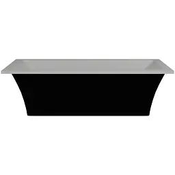 Ванна окремостояча глянцева Amidicon Tytul 185x85 чорна з литого каменю TYTUL_185_BLACK_HL, Чорний