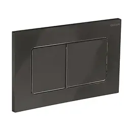 Панель змиву Koer KT-0602-16 пластикова, кнопка квадратна KR5182, Чорний