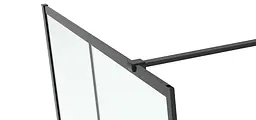 Душова стінка Volle Malla Negra Walk-In 100x200 18-08-100black set, прозорий - мініатюра 4