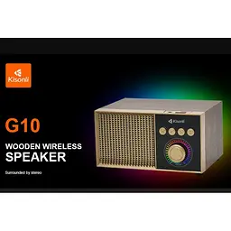 Портативна колонка ретро Kisonli G10 Bluetooth 1200 mAh 5 Вт Red-Wood - мініатюра 5