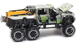 Колекційна металева модель пікапа АвтоЕксперт Mercedes-Benz X-Class EXY 6x6 з інерцією, світлом та звуком 1:32 - мініатюра 3
