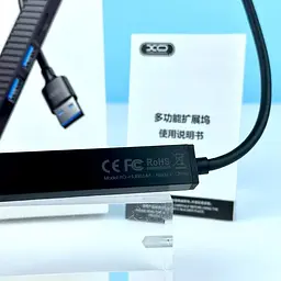 Хаб розгалужувач спідниця XO Hub014A на 3 порти Usb + microSD - мініатюра 4