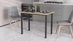 Стіл універсальний Knap Ferrum-decor 750x1400x600 Чорний метал ДСП Дуб Сонома 16 мм (FRD-106357)
