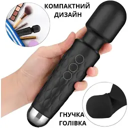 Вібратор-масажер I'MCUM Magic Wand Чорний (IM-ZDB006) - мініатюра 2