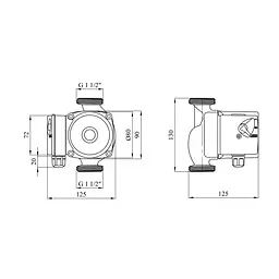 Насос циркуляційний Forwater GPD 25/6-130 (Grundfos) CV013466 - мініатюра 2