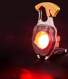 Багатофункціональний LED ліхтарик туристичний мультитул на карабіні (BL-W5147) - мініатюра 4