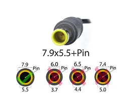 Зарядний пристрій для Lenovo 20V 3.25A 65W (7.9x5.5+Pin) - мініатюра 2