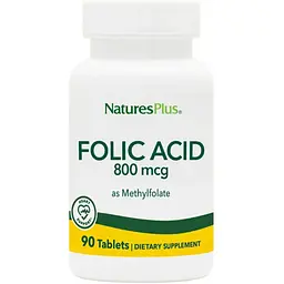 Фолієва кислота Nature's Plus Folic Acid 800 mcg 90 tabs (1086-2023-10-3227)